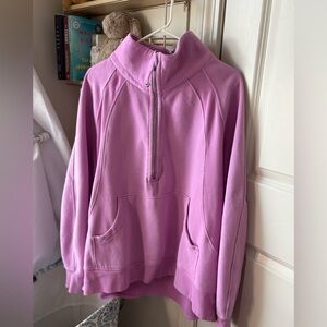 Pink lululemon scuba half zip full length